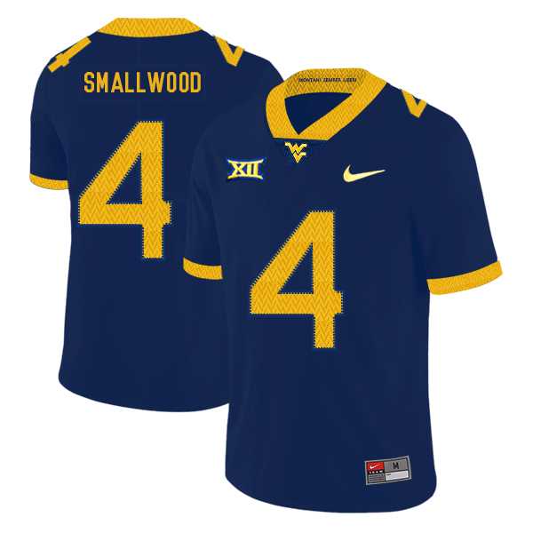 West Virginia Mountaineers 4 Wendell Smallwood Navy College Football Jersey Dzhi,We sell and wholesale West Virginia Mountaineers 4 Wendell Smallwood Navy College Football Jersey Dzhi on line form chian!